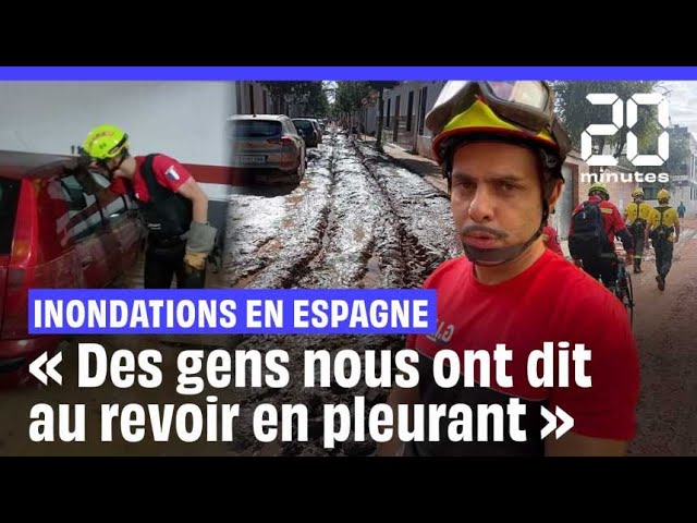 ⁣Inondations en Espagne : Un pompier volontaire français parti aider témoigne