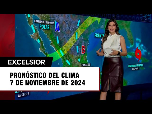 ⁣Clima para hoy 7 de noviembre de 2024