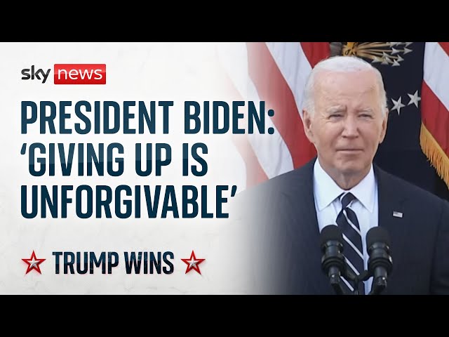 ⁣Joe Biden tells America: 'You can't love your country only when you win'