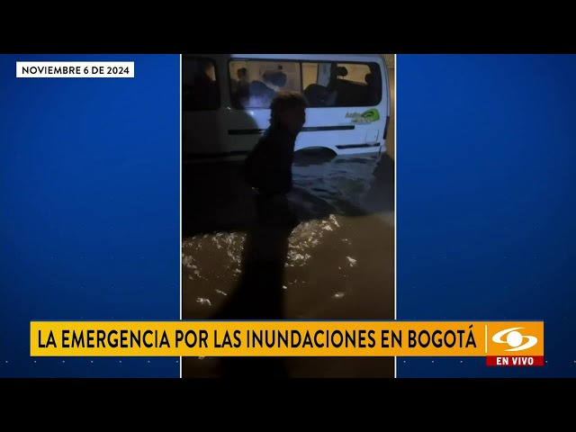 ⁣Inundaciones en autopista Norte de Bogotá: reporte en directo desde la zona de la emergencia