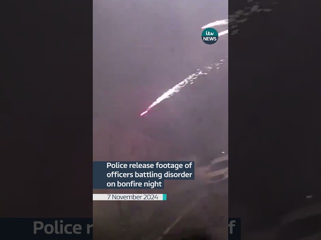 ⁣Police release footage of officers battling disorder on bonfire night  #news #itvnews