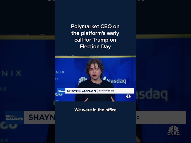 ⁣Polymarket CEO on the platform's early call for Trump on Election Day