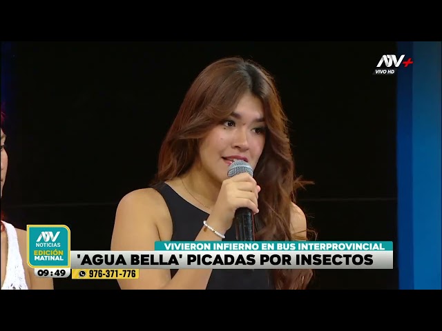 ⁣Cantantes de 'Agua Bella' denuncian haber sido picadas por plaga de insectos en bus que co