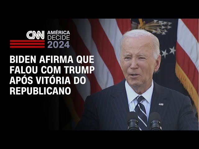 ⁣Biden afirma que falou com Trump após vitória do republicano | BASTIDORES CNN