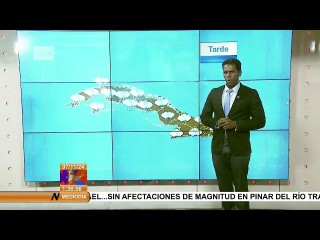 ⁣Pronóstico del Tiempo al Mediodía en Cuba: 07/11/2024