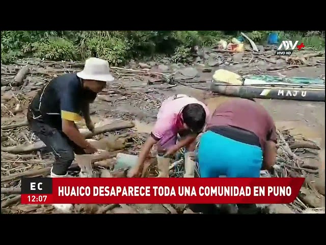 ⁣Huaico desaparece toda una comunidad en Puno