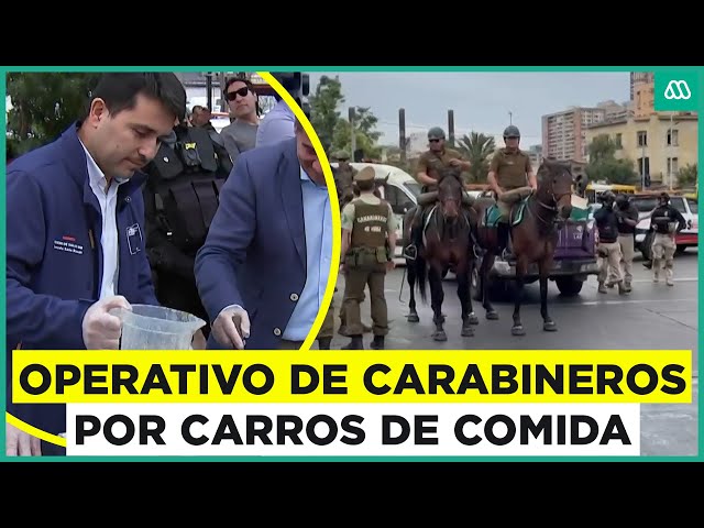 ⁣Operativo de Carabineros decomisa productos en carros de comida