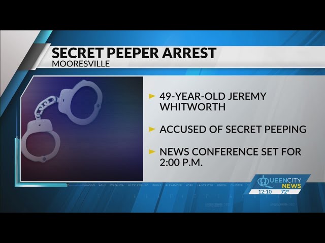 ⁣Secret peeper arrest in Mooresville