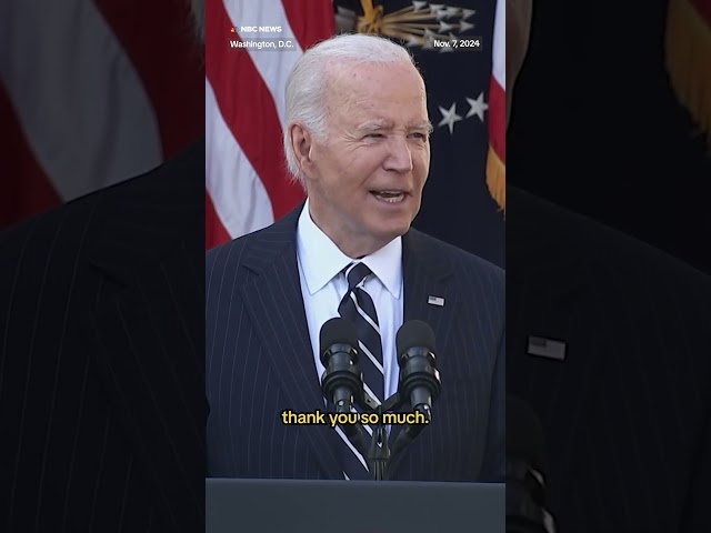 ⁣Biden says there will be a peaceful transition of power and thanks staff