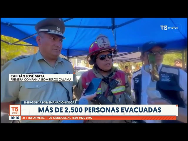 ⁣Emergencia por emanación de gas: más de 2 mil personas fueron evacuadas en Calama