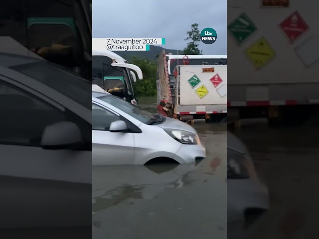 ⁣Bogota was hit with massive disruption as heavy rains led to severe flooding #itvnews #shorts