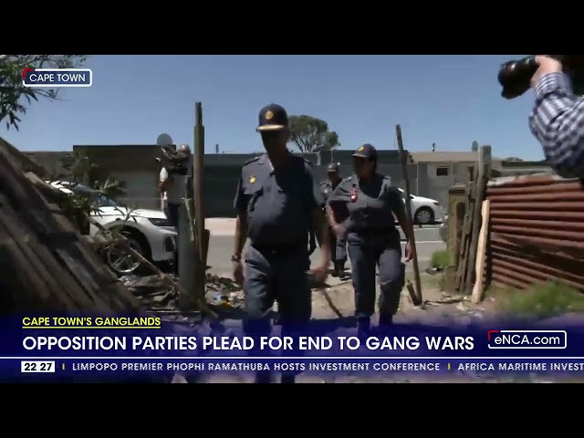 ⁣Western Cape opposition parties plead for end to gang wars