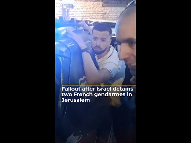 ⁣Fallout after armed Israeli police detain two French gendarmes in Jerusalem | AJ #shorts