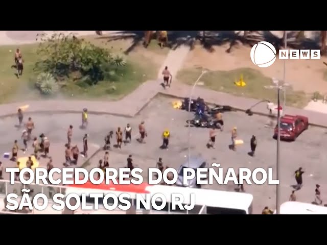 ⁣10 dos 21 torcedores do Peñarol presos no RJ são soltos