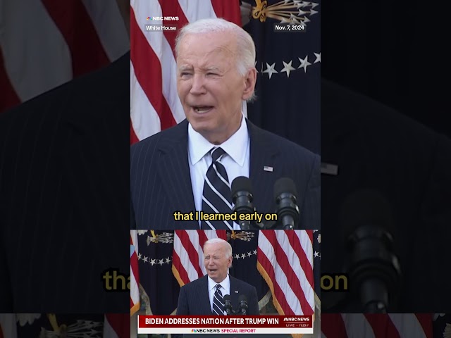 ⁣Biden says Harris ran an 'inspiring campaign'