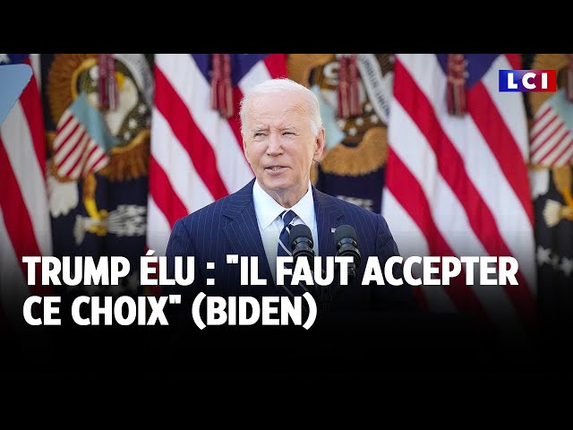 ⁣Trump élu : "Il faut accepter ce choix" (Biden) ｜LCI