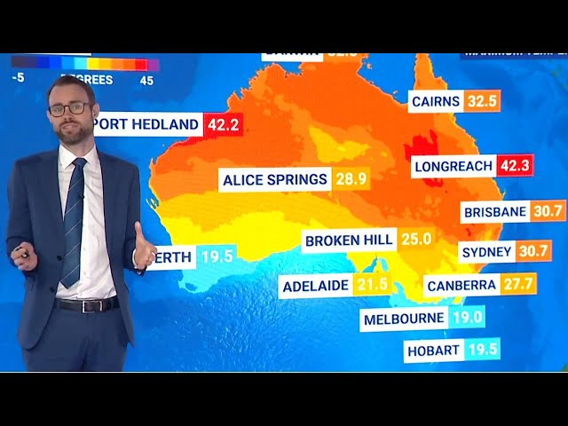 ⁣Hot and stormy weather hits eastern states of Australia