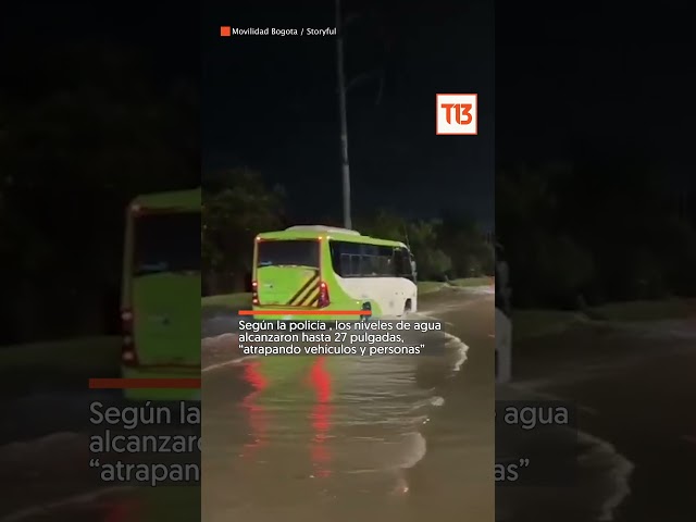 ⁣Lluvias torrenciales paralizan Bogotá