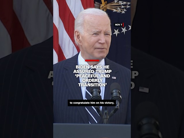 ⁣Biden says he assured Trump 'peaceful and orderly transition'