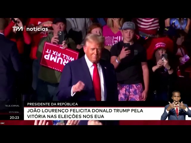 ⁣Presidente da República João Lourenço felicita Donald Trump pela vitória nas eleições nos EUA