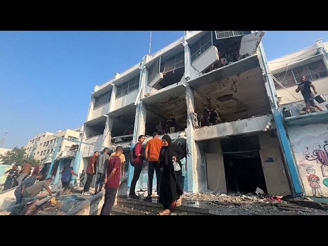 ⁣14 killed in Israeli strike on UNRWA school used as shelter for displaced Gazans