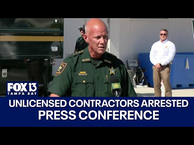 ⁣Unlicensed contractor sting leads to nearly 40 arrests in Florida