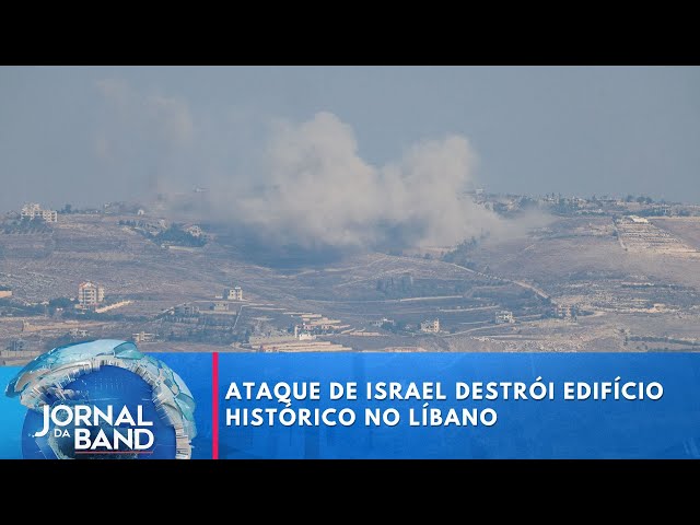 ⁣Ataque de Israel destrói edifício histórico e deixa dezenas de mortos no Líbano | Jornal da Band