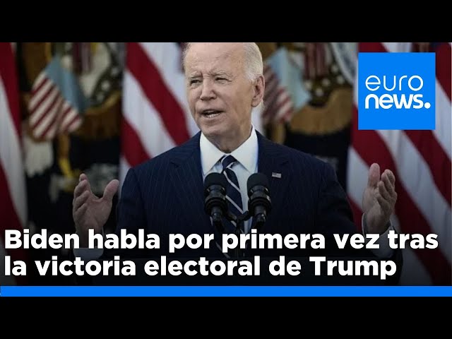 ⁣Biden habla por primera vez tras la victoria electoral de Trump: "Rendirse es imperdonable"