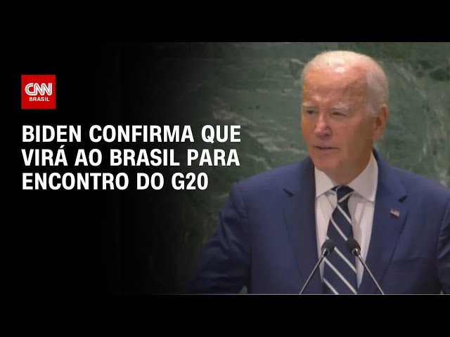 ⁣Biden confirma que virá ao Brasil para encontro do G20 | CNN PRIME TIME