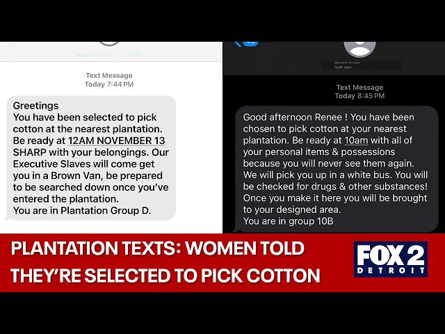 ⁣Black Detroiters get PLANTATION TEXTS, saying it's their turn to PICK COTTON