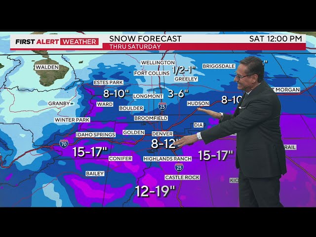 ⁣Heavy snow set to bury Denver and Front Range for Friday