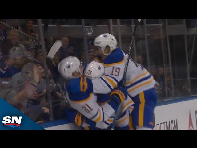 ⁣Sabres' Sam Lafferty Buries Backhander To Chase Rangers' Igor Shesterkin