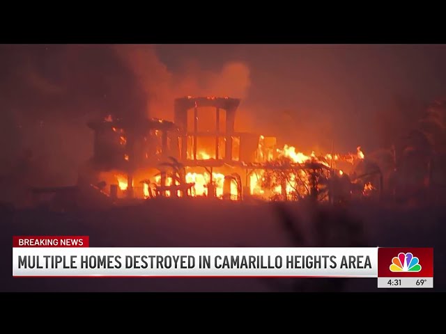 ⁣Camarillo Heights homes destroyed in Mountain Fire