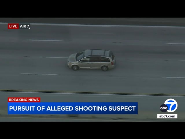 ⁣LAPD chases shooting suspect on 170 Freeway