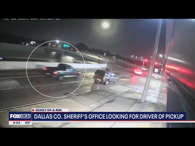 ⁣Dallas County sheriffs release video of truck involved in I-35 deadly hit-and-run