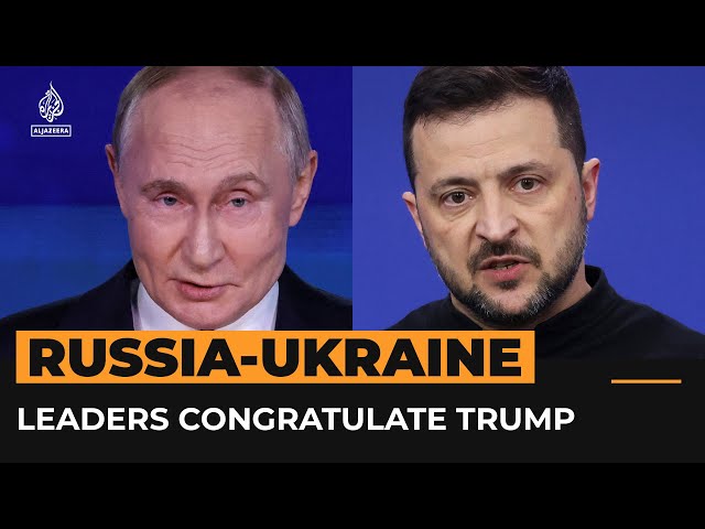 ⁣Putin, Zelenskyy offer duelling congratulations after Trump victory | Al Jazeera Newsfeed