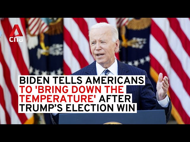 ⁣US President Joe Biden vows peaceful transition of power to Donald Trump