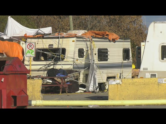 ⁣Weapons, drugs and trailers seized from Gatineau encampment