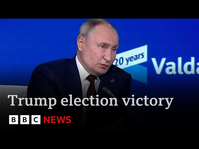 ⁣Putin congratulates Trump on election victory and say he’s ready to talk | BBC News