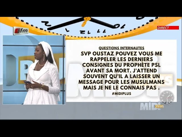 ⁣Questions 2: Pouvez-vous me rappeler les derniers consignes du prophète PSL avant sa mort....