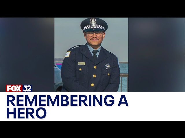 ⁣Loved ones gather to remember slain Chicago police officer