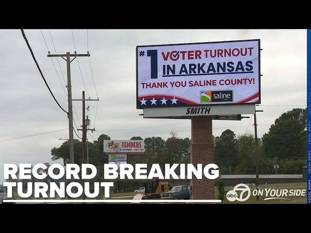 ⁣Saline County leads state in voter turnout, achieves second-highest record