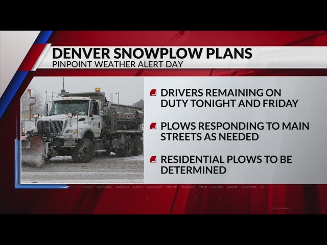 ⁣Denver snowplow drivers to remain on-shift overnight into Friday