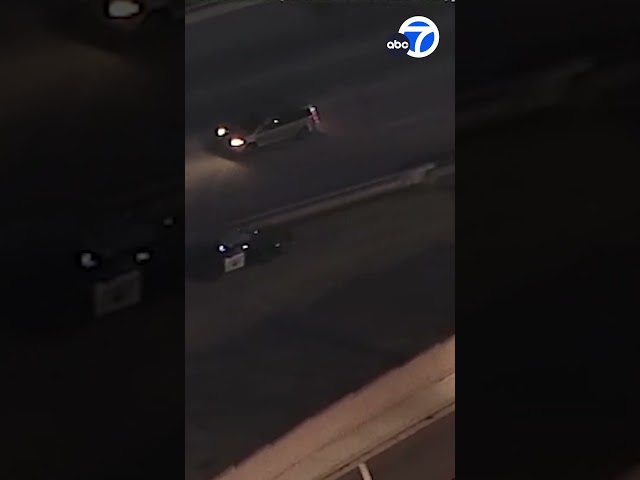 ⁣Erratic chase through LA County ends with shooting suspect in custody