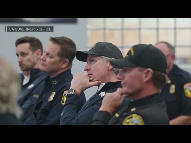 ⁣Gov. Newsom tours Ventura County devastated by Mountain Fire