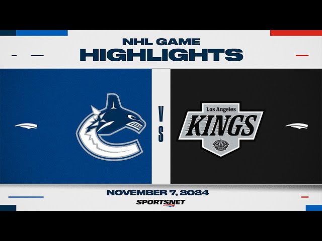 ⁣NHL Highlights | Canucks vs. Kings - November 7, 2024