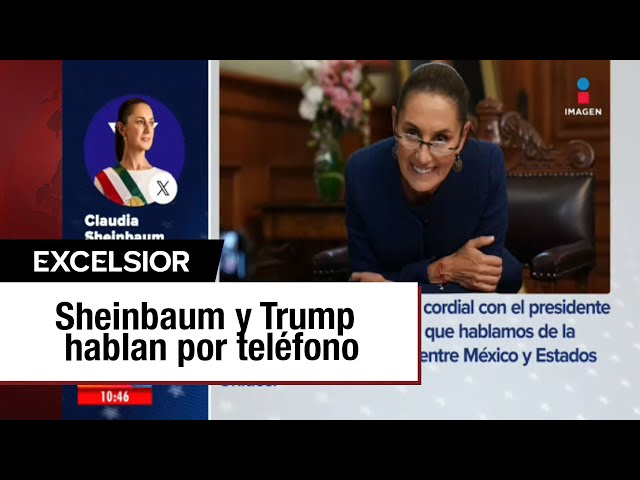 ⁣Sheinbaum sostiene llamada telefónica con Trump sobre la relación entre México y EU