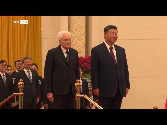 ⁣Mattarella in Cina, l'incontro con Xi Jinping