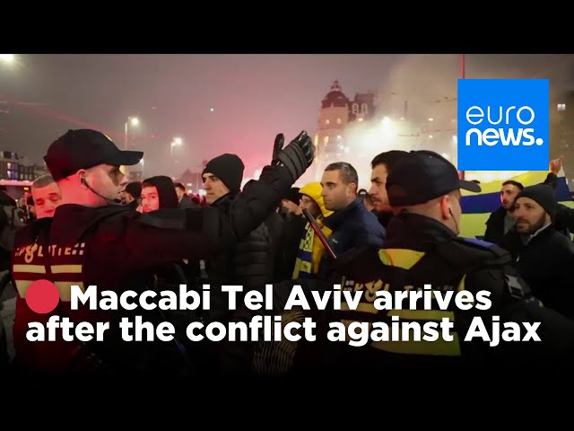 ⁣ LIVE: Maccabi Tel Aviv football team returns to Israel after Amsterdam violence | euronews 