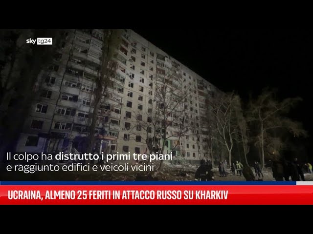 ⁣Ucraina, almeno 25 feriti in attacco russo su Kharkiv